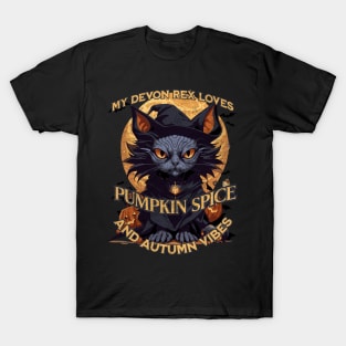 Spooky Mystical Witches Devon Rex Familiar T-Shirt